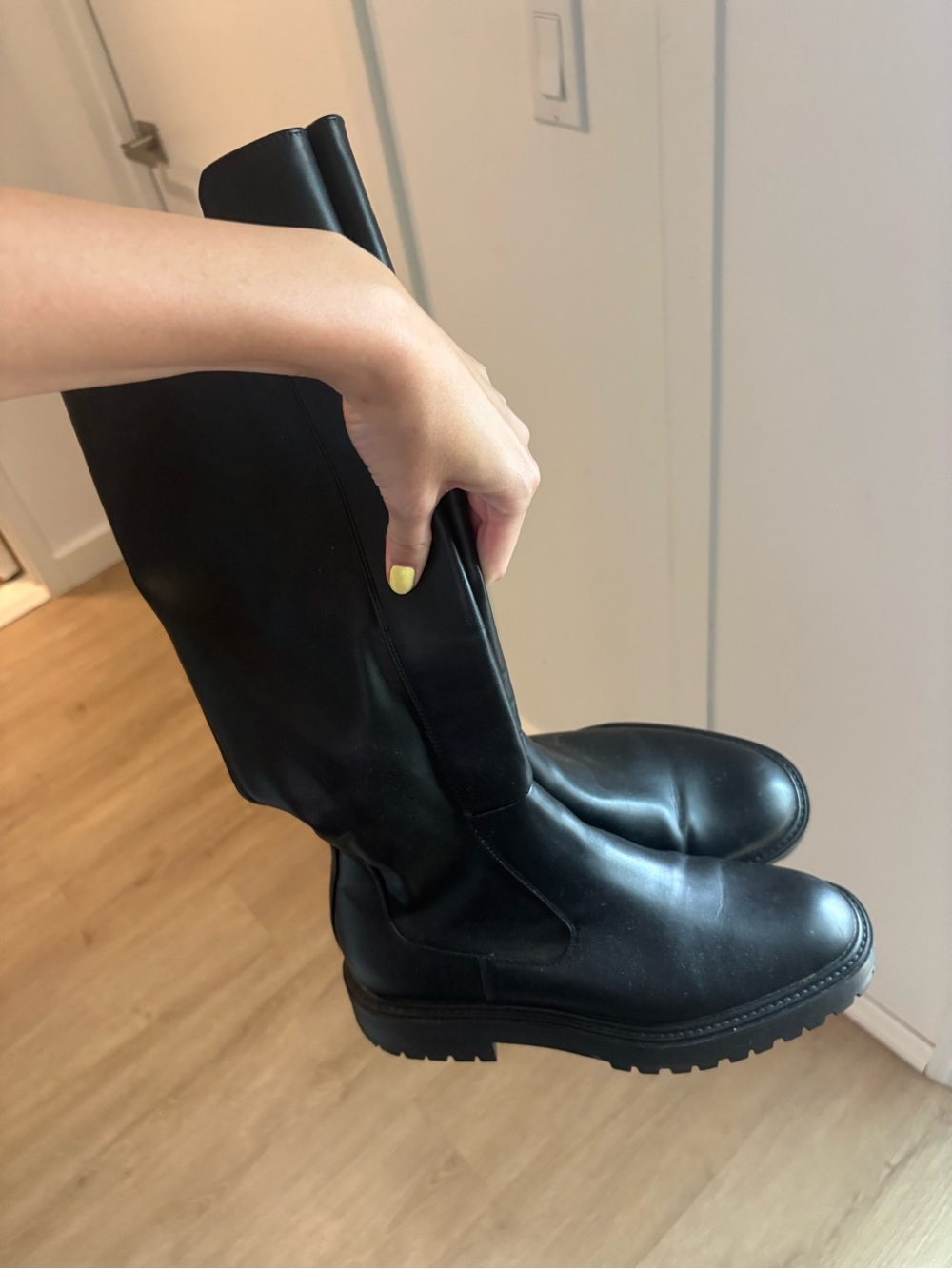 Zara Black knee high Boots